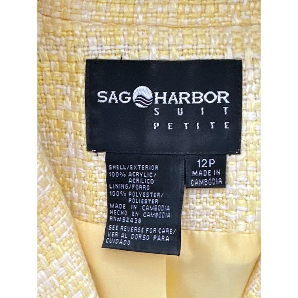 Pastel Yellow Skirt Suit 12 Tweed Plaid Spring Corpcore Soft Girl Coquette - Picture 14 of 16